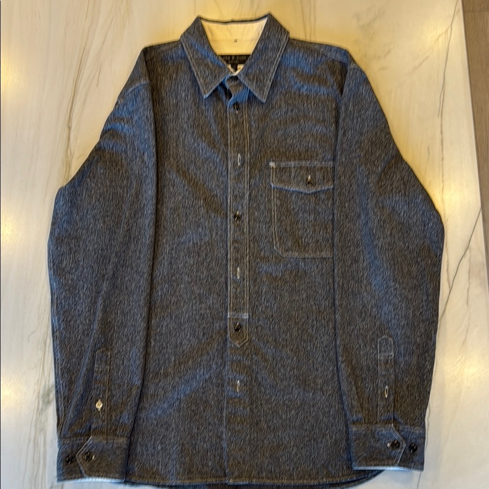 Rag & Bone Black Demin Button-Up Shirt